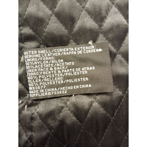 Worthington Men's Quilted Lined Leather Jacket Size Medium - Picture 6 of 6